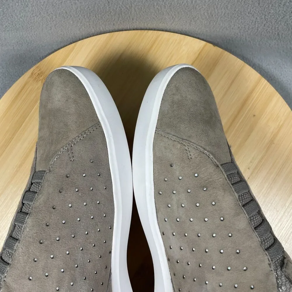 Kizik Miami Womens 9.5 M Taupe Suede Shoes Hands Free Slip On Comfort Sneakers